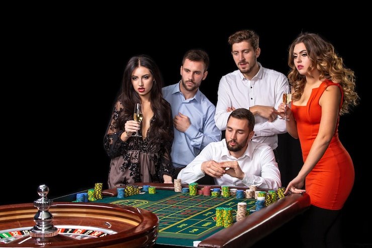Live Blackjack table at premium77 slot studio with professional dealer